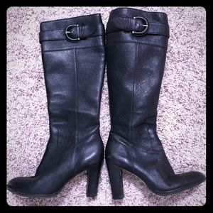 Banana Republic black leather boots